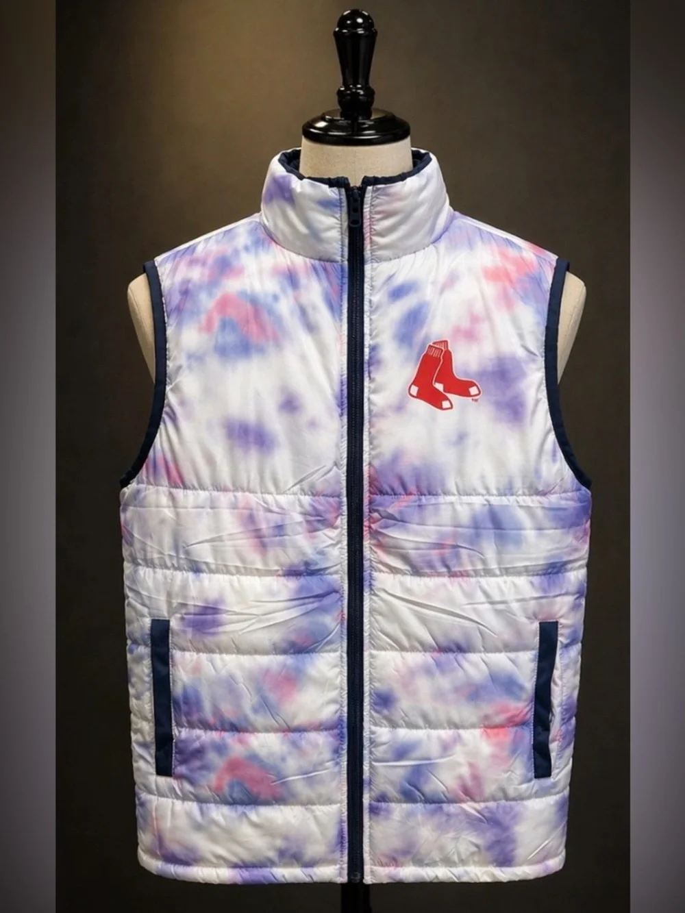 Boston Red Sox x Grateful Dead Vest 2025 Fenway 60th Anniversary Tie Dye Puffer
